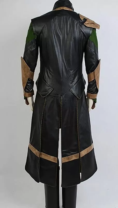Tom Hiddleston Loki Black Leather Coat 2022