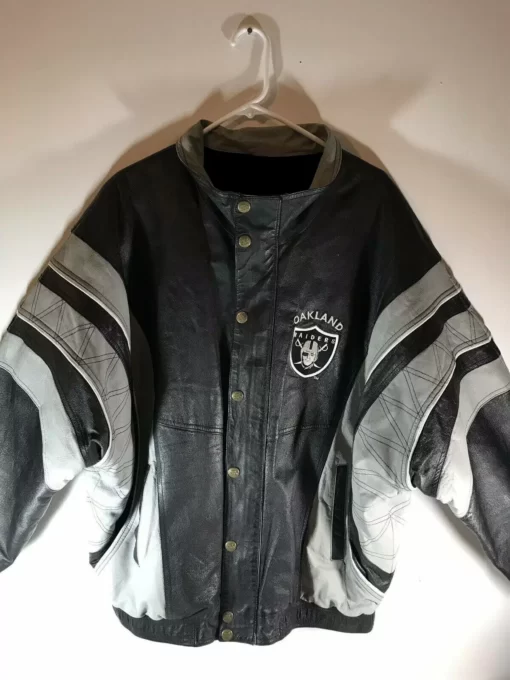 Vintage Oakland Raiders NFL Team Leather Jacket