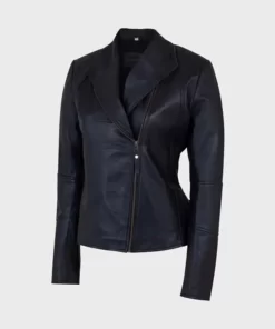 Womens Shawl Collar Leather Jacket