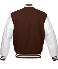 Andres Brown and White Baseball Varsity Letterman Jacket 2022