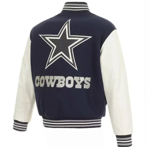 Dallas Cowboys Domestic Two Tone Wool Leather Jacket 2022