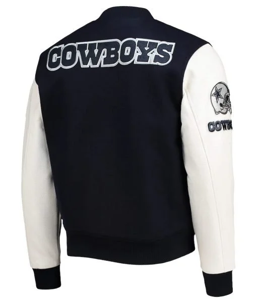 Dallas Cowboys Navy and White Varsity Jacket 2022