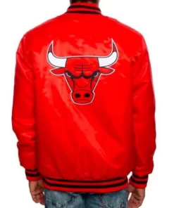 Men’s Chicago Bulls Satin Red Jacket 2022
