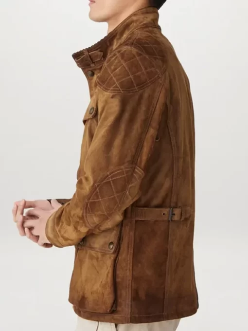 Men’s Suede Leather Brown Jacket