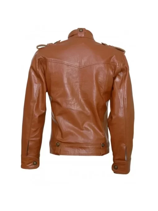 Mens Winter Wear Tan Leather Jacket 2022