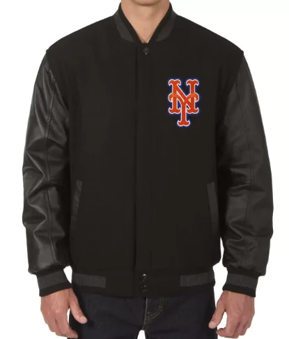 New York Mets Black Varsity JH Design Jacket 2022