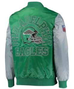 Philadelphia Eagles Satin Varsity Full-Snap Jacket 2022