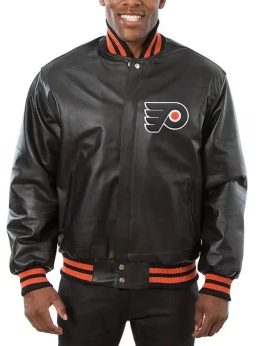 Philadelphia Flyers Bomber Leather Jacket