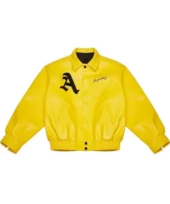 A Few Good Kids Bomber Yellow Leather Jacket