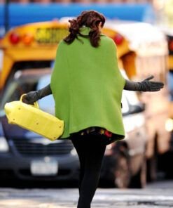 Blair-Waldorf-TV-Series-Gossip-Girl-Leighton-Meester-Green-Cape-Coat