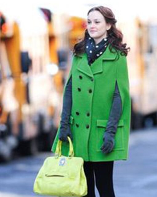 Gossip-Girl-Leighton-Meester-Green-Cape-Coat