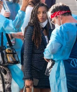 Monet-de-Haan-Gossip-Girl-Savannah-Lee-Smith-Black-Tweed-Jacket