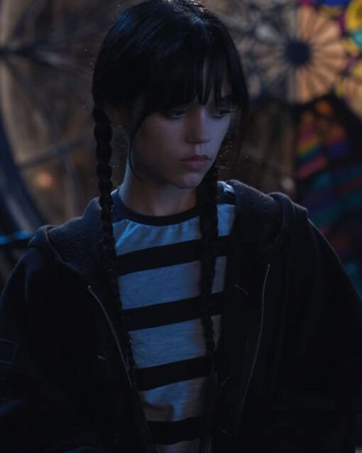 Wednesday Jenna Ortega Black Baggy Hoodie (3)