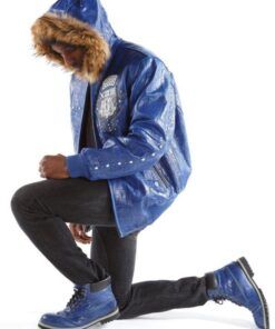 mb-emblem-fur-hood-blue-leather-jacket-600x800