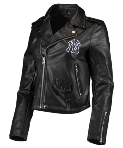 Biker-NY-Yankees-Black-Leather-Jacket
