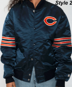 Chicago-Bears-Navy-Bomber-Satin-Jacket
