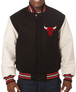 Chicago-Bulls-Varsity-Black-Wool-and-White-Jacket