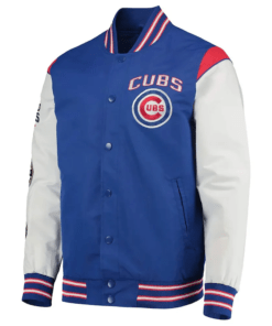 Chicago-Cubs-Commemorative-Gray-and-Royal-Blue-Jacket