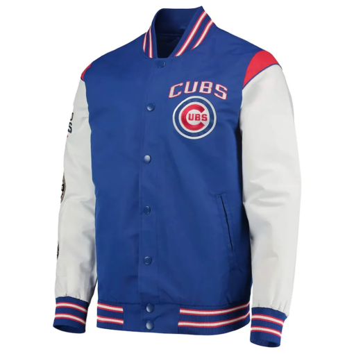 Chicago-Cubs-Commemorative-Gray-and-Royal-Blue-Jacket