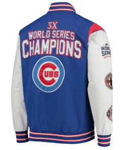 Chicago-Cubs-Commemorative-Gray-and-Royal-Jacket