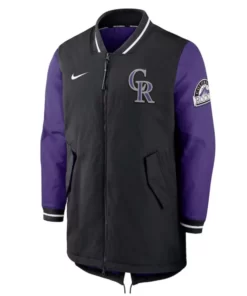Colorado-Rockies-Dugout-Performance-Black-Jacket