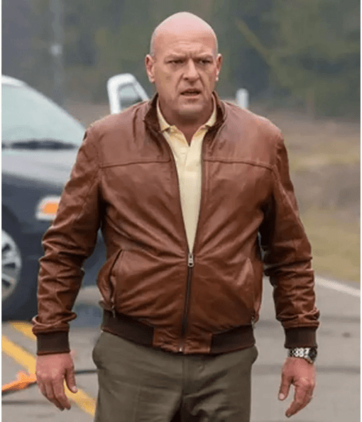 Dean-Norris-Breaking-Bad-Brown-Bomber-Leather-Jacket