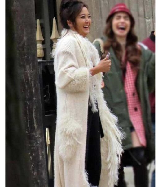 Emily-in-Paris-Mindy-Chen-White-Fur-Coat