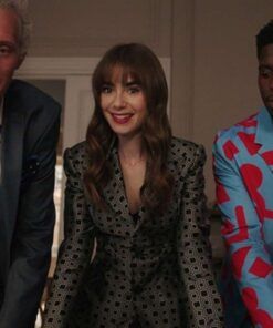 Emily in Paris S03 Lily Collins Black & Grey Blazer