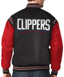 LA-Clippers-The-Enforcer-Black-and-Red-Varsity-Full-Snap-Jacket-1