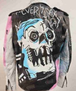 Lil-Peep-Never-Say-Die-Painted-Leather-Jacket