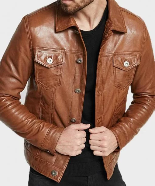 Men-Brown-Leather-Jacket