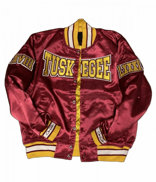 Mens-Tuskegee-University-Satin-Burgundy-Jacket