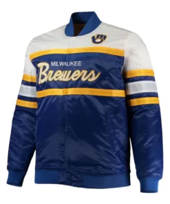 Milwaukee Brewers Coaches Royal Blue and White Jacket