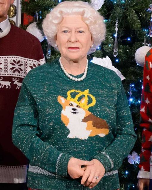 Queen-Elizabeth-II-Christmas-Green-Sweater-1