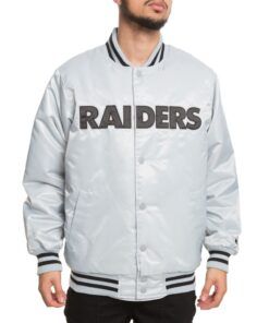 Starter-Oakland-Raiders-Grey-Jacket