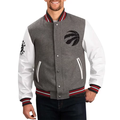 Toronto-Raptors-Varsity-Gray-and-White-Jacket