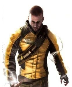 Cole Macgrath Infamous Yellow Leather Jacket