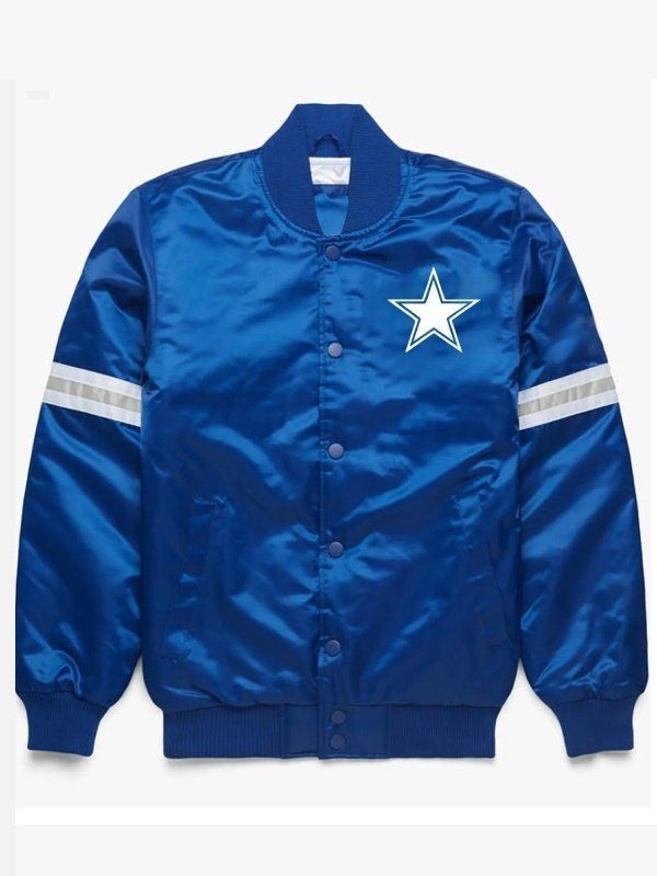 Dallas Cowboys Blue Satin Jacket | Universal Jacket