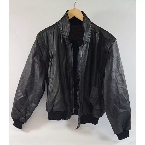 Hard Rock Cafe Amsterdam Leather Bomber Jacket