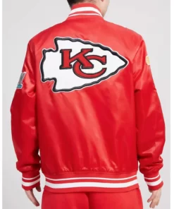 Mash Up Kansas City Chiefs Red Satin Jacket 2023