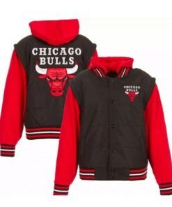Men’s Chicago Bulls Bomber Jacket with Hoodie