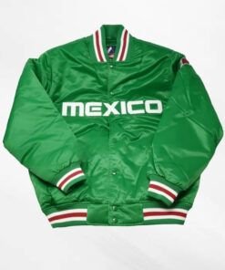 Mexico-Baseball-Green-Varsity-Satin-Jacket