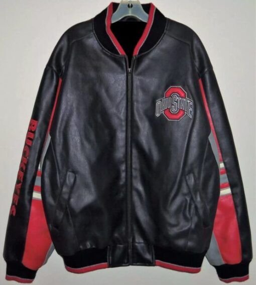 Ohio State Leather Bomber Jacket | Universal Jacket