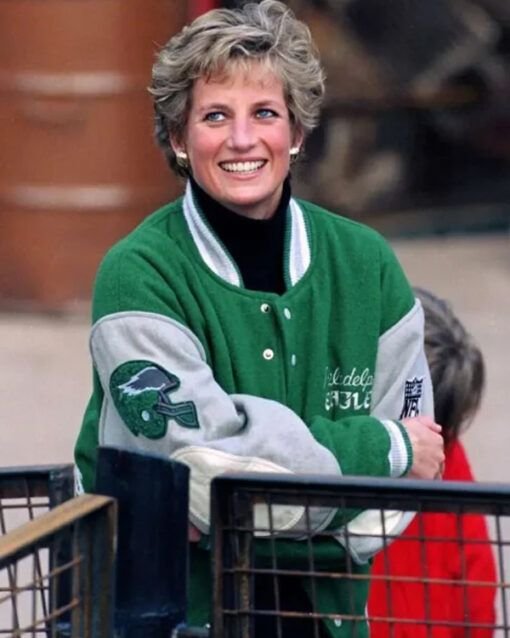Princess Diana Philadelphia Eagles Green Bomber Jacket 2023