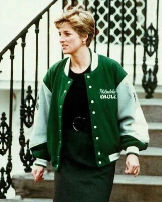 Princess Diana Philadelphia Eagles Green Bomber Jacket