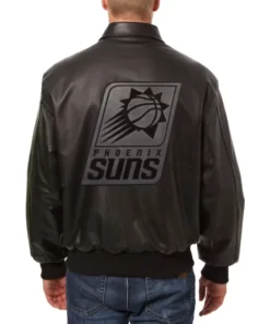 Shirt Collar Phoenix Suns Black Leather Jacket