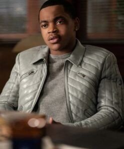 Tariq St Patrick Power Book II Season 2 Ghost Grey Leather Jacket