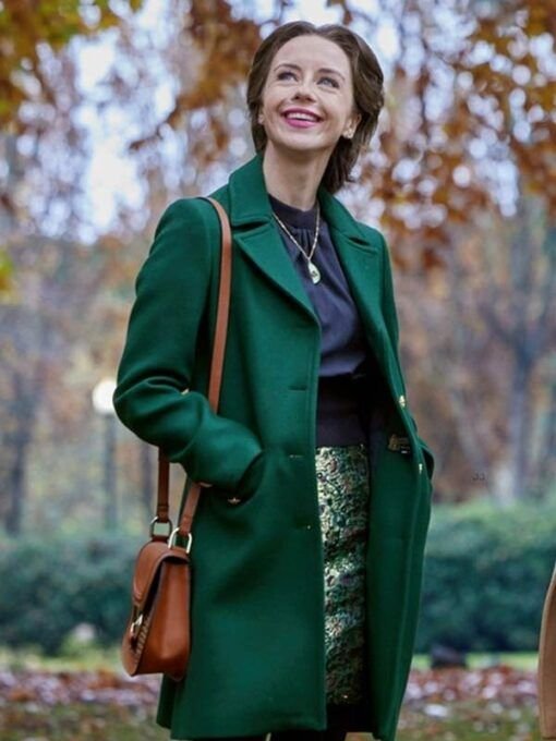 The Wedding Veil Inspiration Kacey Rohl Long Green Coat 2023