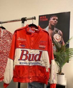 Vintage 1990’s Cherry Red Budweiser Race Jacket