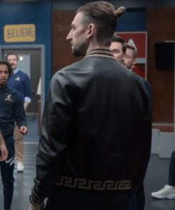 maximilian osinski ted lasso season 3 zava black leather jacket